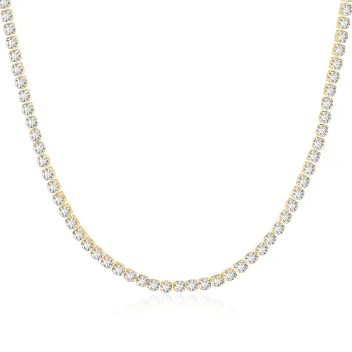 Sif Jakobs Ellera 18ct Yellow Gold Plated Cubic Zirconia Tennis Necklace