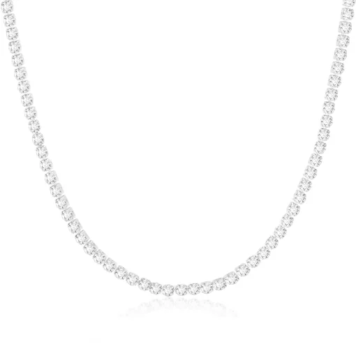 Sif Jakobs Ellera Grande Silver Cubic Zirconia Tennis Necklace