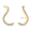 Sif Jakobs Ellera Waves 18ct Yellow Gold Plated Cubic Zirconia Earrings