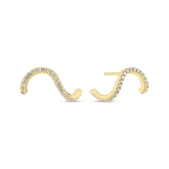 Sif Jakobs Ellera Waves 18ct Yellow Gold Plated Cubic Zirconia Earrings