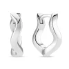 Sif Jakobs Ellera Waves Pianura Silver Hoop Earrings