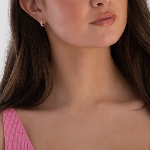 Sif Jakobs Ellera Waves Pianura Silver Hoop Earrings