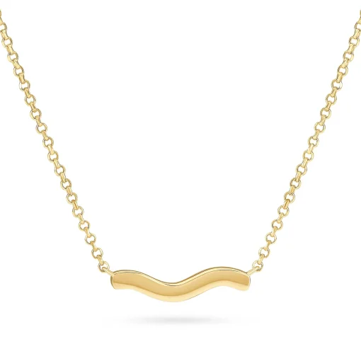 Sif Jakobs Ellera Waves Pianura 18ct Yellow Gold Plated Necklace