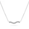 Sif Jakobs Ellera Waves Silver Cubic Zirconia Necklace