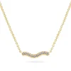 Sif Jakobs Ellera Waves Yellow Gold Plated Cubic Zirconia Necklace
