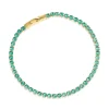 Sif Jakobs Ellera Yellow Gold Plated Green Cubic Zirconia Tennis Bracelet