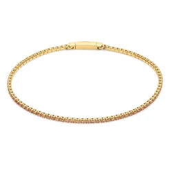 Sif Jakobs Ellerra Yellow Gold Plated Cubic Zirconia Tennis Bracelet