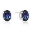 Sif Jakobs Ellisse Carezza Silver Blue Cubic Zirconia Stud Earrings