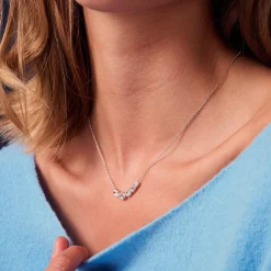 Sif Jakobs Ellisse Silver Cubic Zirconia Necklace