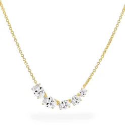 Sif Jakobs Ellisse Yellow Gold Plated Cubic Zirconia Necklace