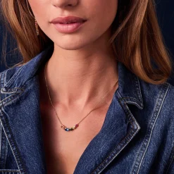 Sif Jakobs Ellisse Yellow Gold Plated Cubic Zirconia Necklace