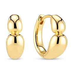 Sif Jakobs Goccia Creolo Piccolo Pianura 18ct Yellow Gold Hoop Earrings