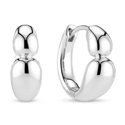 Sif Jakobs Goccia Creolo Piccolo Pianura Silver Hoop Earrings