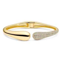Sif Jakobs Goccia 18ct Yellow Gold Plated Cubic Zirconia Bangle