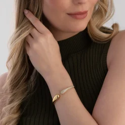 Sif Jakobs Goccia 18ct Yellow Gold Plated Cubic Zirconia Bangle