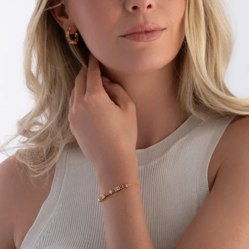 Sif Jakobs Ivrea Tre 18ct Yellow Gold Plated Cubic Zirconia Bracelet