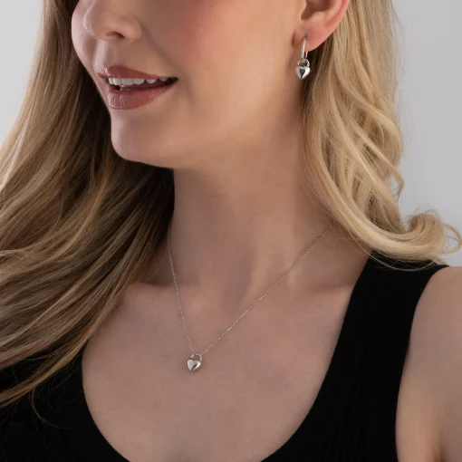 Sif Jakobs Julia Silver Heart Shaped Necklace