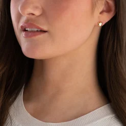 Sif Jakobs Julia Yellow Gold Plated Heart Shaped Stud Earrings