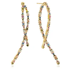 Sif Jakobs Livigno 18ct Yellow Gold Plated Cubic Zirconia Drop Earrings
