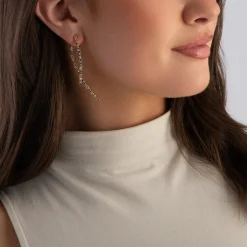 Sif Jakobs Livigno 18ct Yellow Gold Plated Cubic Zirconia Drop Earrings