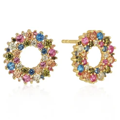 Sif Jakobs Livigno 18ct Yellow Gold Plated Cubic Zirconia Stud Earrings