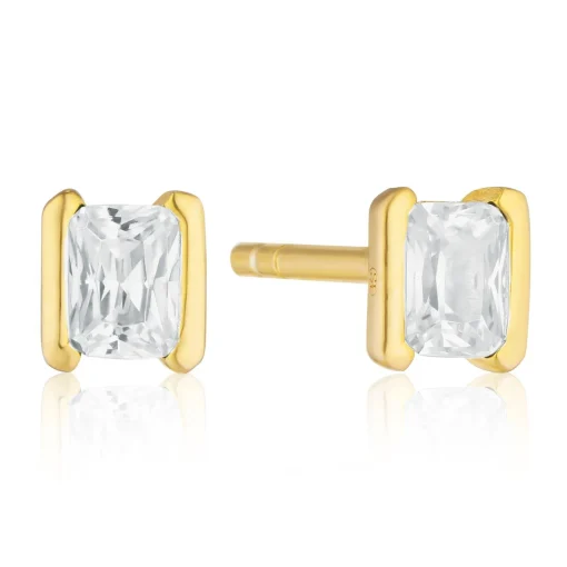 Sif Jakobs Roccanova Piccolo 18ct Yellow Gold Plated Cubic Zirconia Stud Earrings