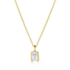 Sif Jakobs Roccanova Piccolo Yellow Gold Plated Cubic Zirconia Pendant