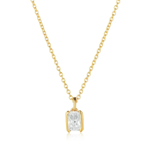 Sif Jakobs Roccanova Piccolo Yellow Gold Plated Cubic Zirconia Pendant