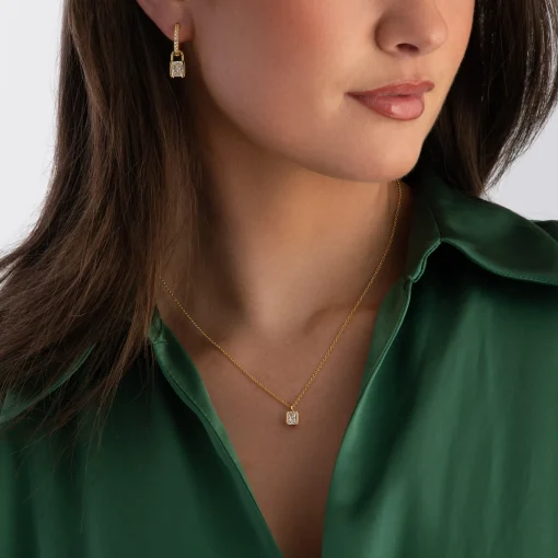 Sif Jakobs Roccanova Piccolo Yellow Gold Plated Cubic Zirconia Pendant