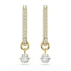 Swarovski Constella Yellow Gold Tone Crystal Drop Earrings