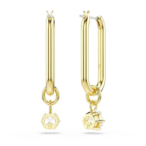 Swarovski Constella Yellow Gold Tone Crystal Drop Earrings