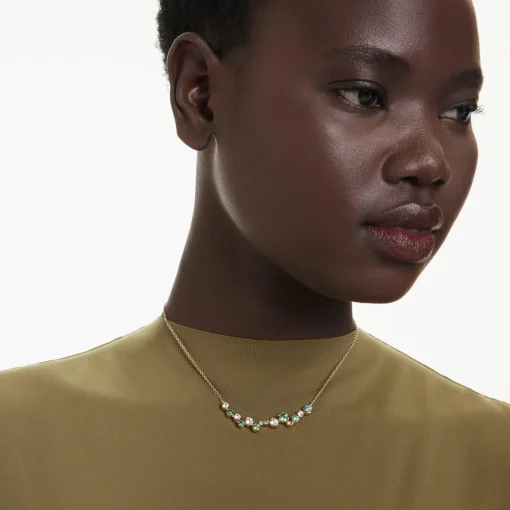 Swarovski Constella Yellow Gold Tone Crystal Necklace