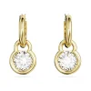 Swarovski Dextera Gold Tone Crystal Drop Earrings
