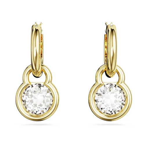 Swarovski Dextera Gold Tone Crystal Drop Earrings