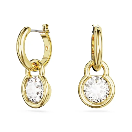 Swarovski Dextera Gold Tone Crystal Drop Earrings