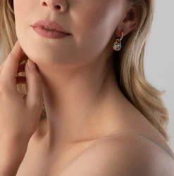 Swarovski Dextera Gold Tone Crystal Drop Earrings