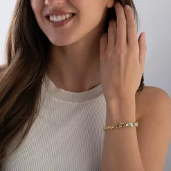 Swarovski Gema Yellow Gold Plated Crystal Bracelet