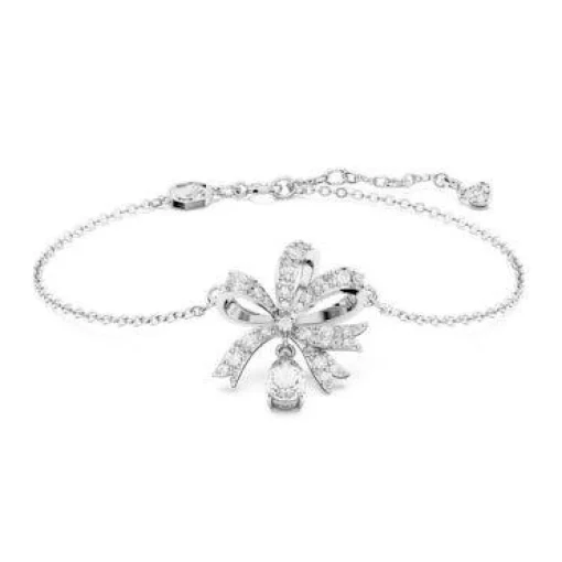 Swarovski Hyperbola Silver Crystal Bow Bracelet