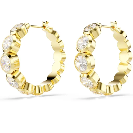 Swarovski Imber Yellow Gold Plated Hoop Earrings