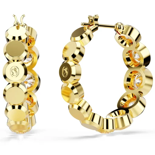 Swarovski Imber Yellow Gold Plated Hoop Earrings
