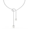 Swarovski Matrix Silver Crystal and Pearl Necklace