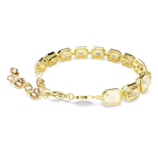 Swarovski Millenia Yellow Gold Tone Crystal Tennis Bracelet