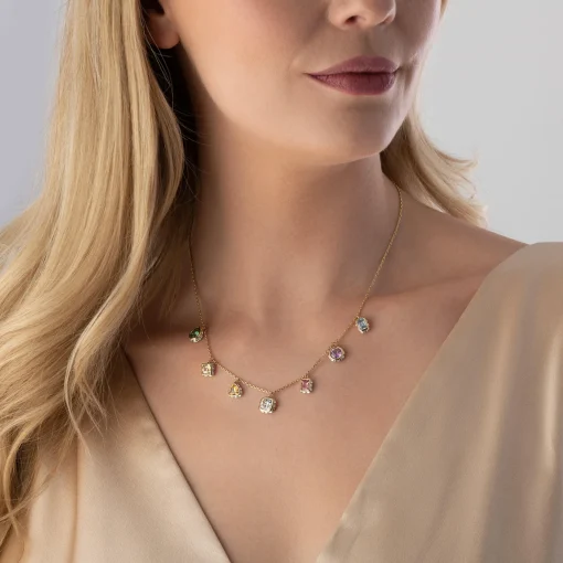 Swarovski Stilla Gold Tone Multicoloured Necklace