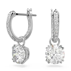 Swarovski Stilla Silver Crystal Drop Earrings