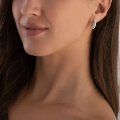 Swarovski Sublima Silver Crystal and Pearl Drop Earrings