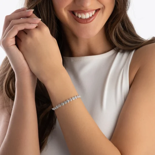Swarovski Una Angelic Rhodium Plated Crystal Bracelet