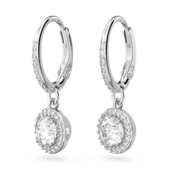 Swarovski Una Angelic Silver Crystal Drop Earrings