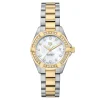 TAG Heuer Aquaracer Quartz Ladies Mother of Pearl Steel and 18K Yellow Gold Coating 27mm Watch