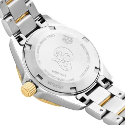 TAG Heuer Aquaracer Quartz Ladies Mother of Pearl Steel and 18K Yellow Gold Coating 27mm Watch