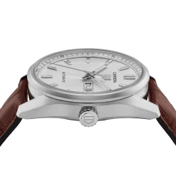 TAG Heuer Carrera Calibre 5 Automatic Mens Silver Leather Watch